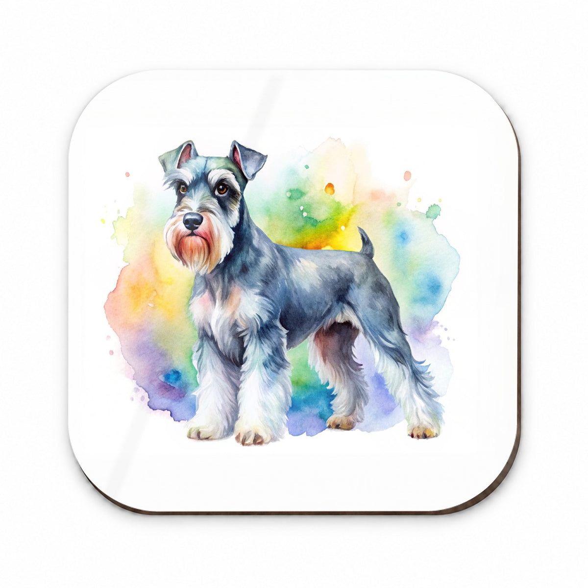 Miniature Schnauzer Dog Watercolor Style Fridge Magnet