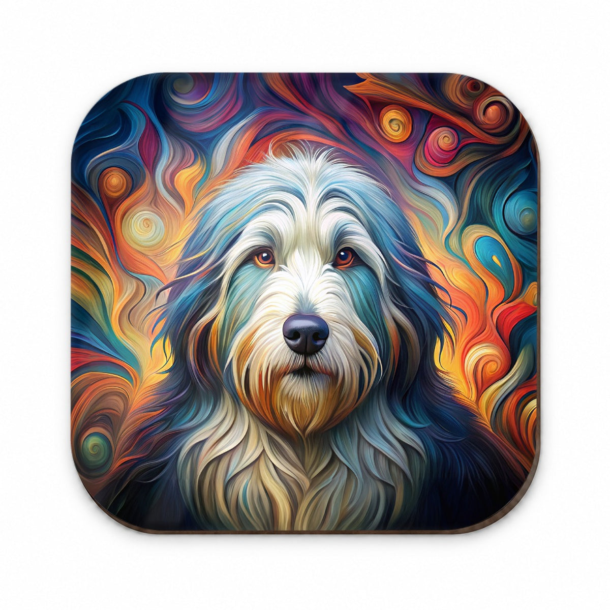 Old English Sheepdog Dog Abstract Art Fridge Magnet