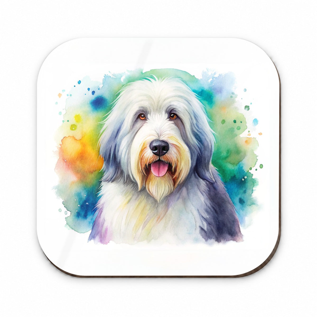 Old English Sheepdog Dog Watercolor Style Fridge Magnet