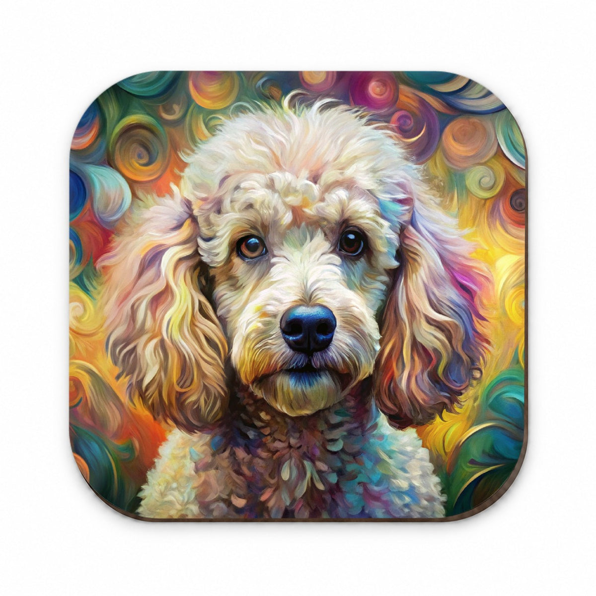 Poodle Dog Abstract Art Fridge Magnet