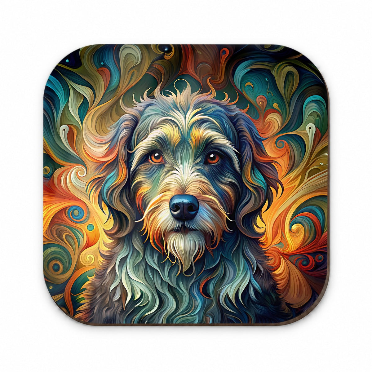 Portuguese Water Dog Abstract Stylized Art Fridge Magnet