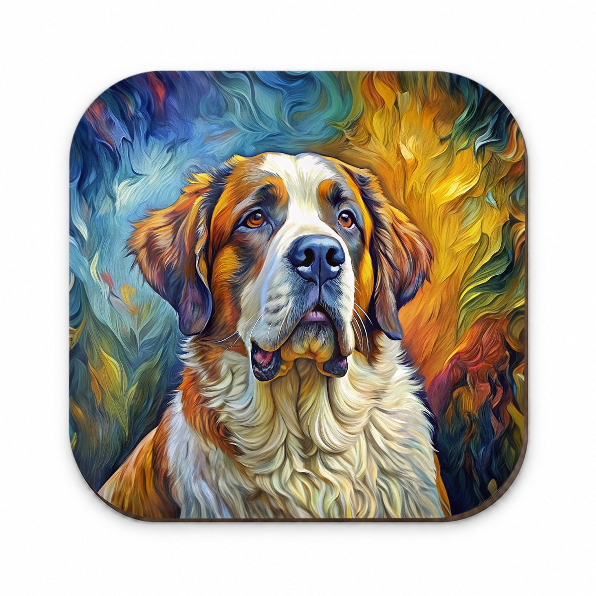 Saint Bernard Dog Expressionism Art Fridge Magnet