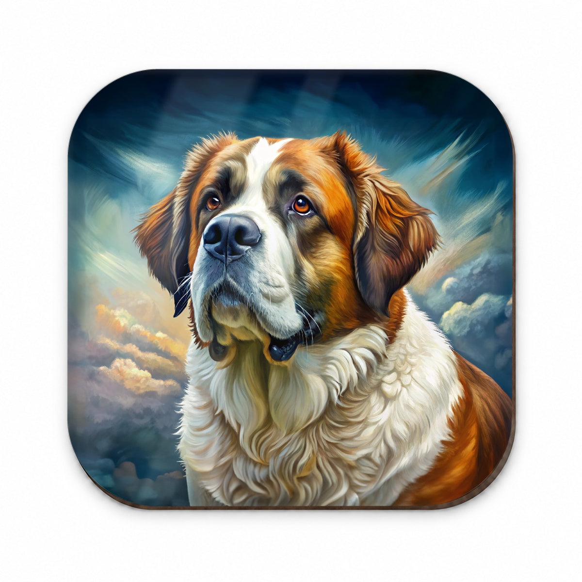 Saint Bernard Dog Illustration Fridge Magnet