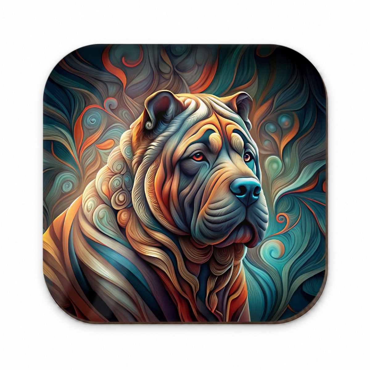 Shar Pei Dog Abstract Stylized Art Fridge Magnet
