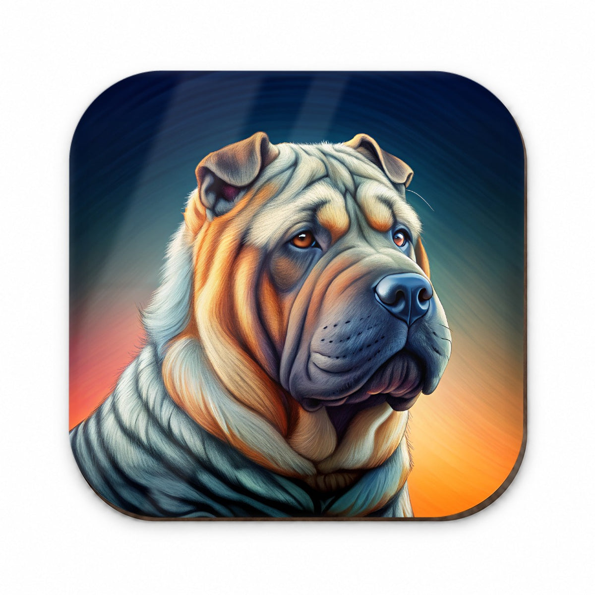 Shar Pei Dog Art Nouveau Fridge Magnet