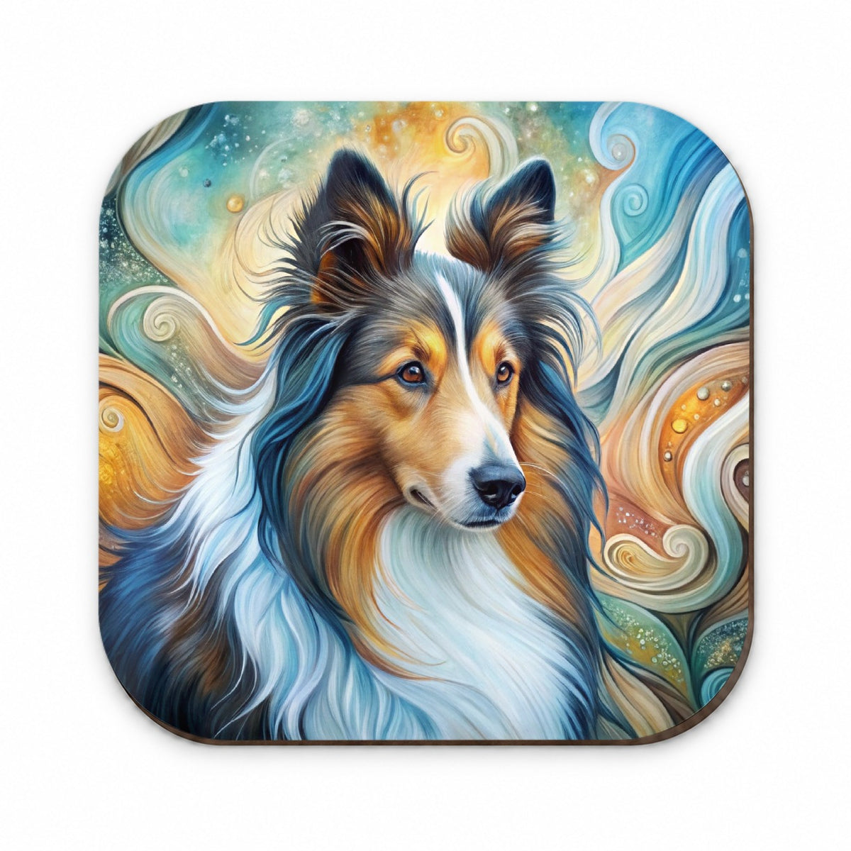 Shetland Sheepdog Sheltie Dog Abstract Art Fridge Magnet