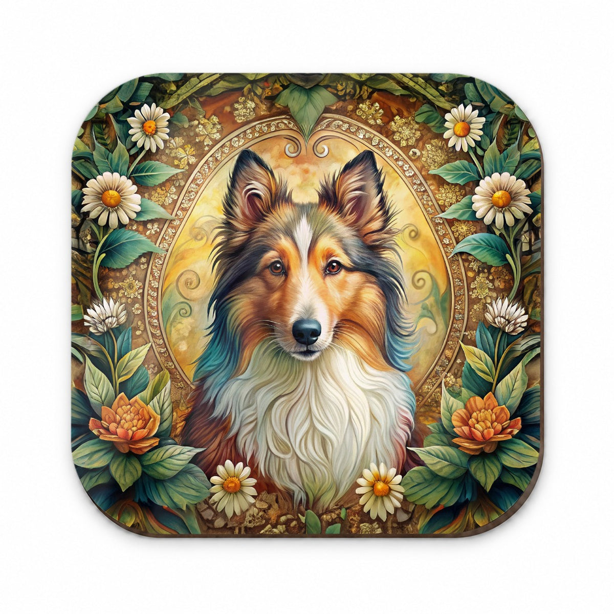 Shetland Sheepdog Sheltie Dog Bohemian Art Fridge Magnet