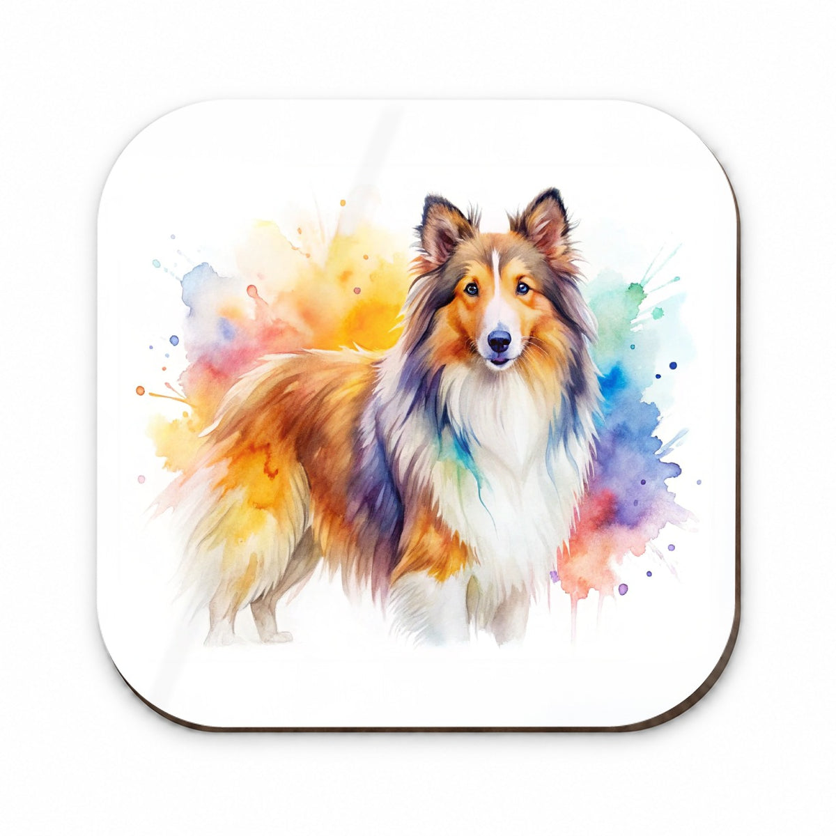 Shetland Sheepdog Sheltie Dog Watercolor Style Fridge Magnet