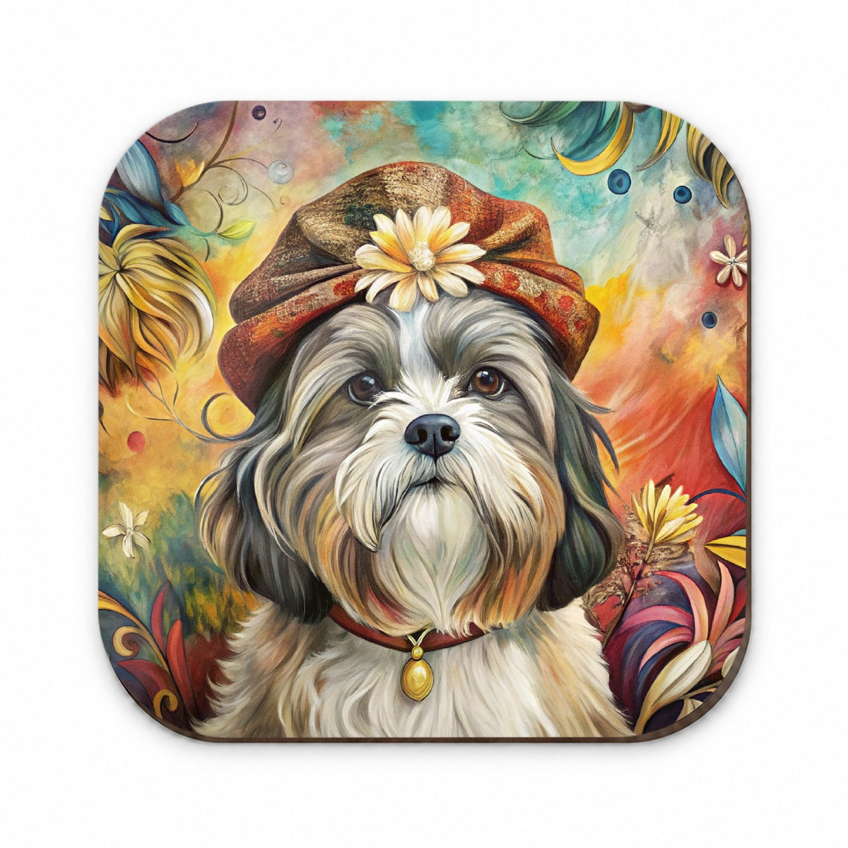 Shih Tzu Dog French Bohemian Art Fridge Magnet