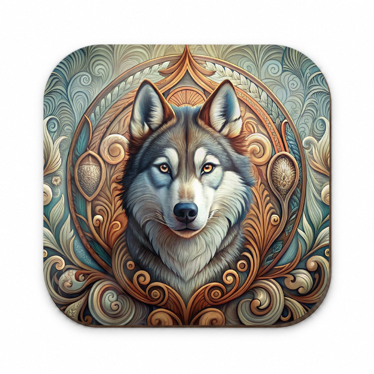 Siberian Husky Dog Art Nouveau Fridge Magnet