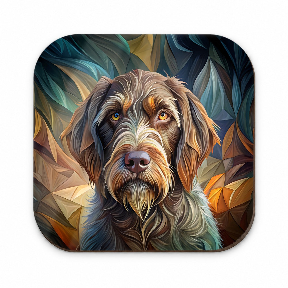 Wirehaired Pointing Griffon Dog Abstract Stylized Art Fridge Magnet