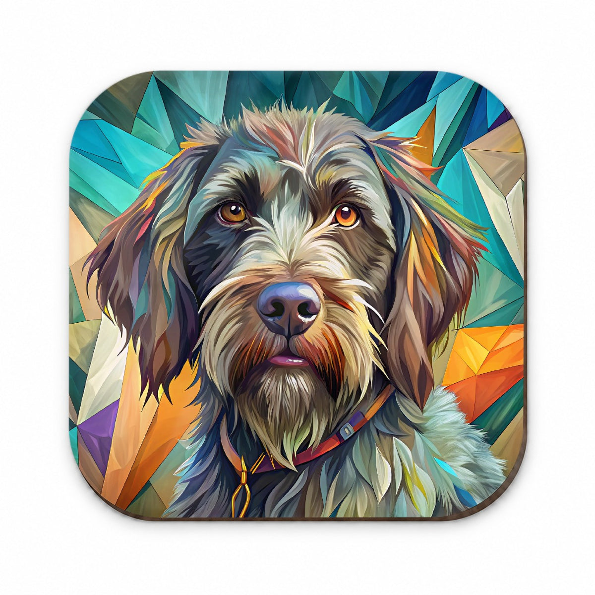 Wirehaired Pointing Griffon Dog Contemporary Art Fridge Magnet