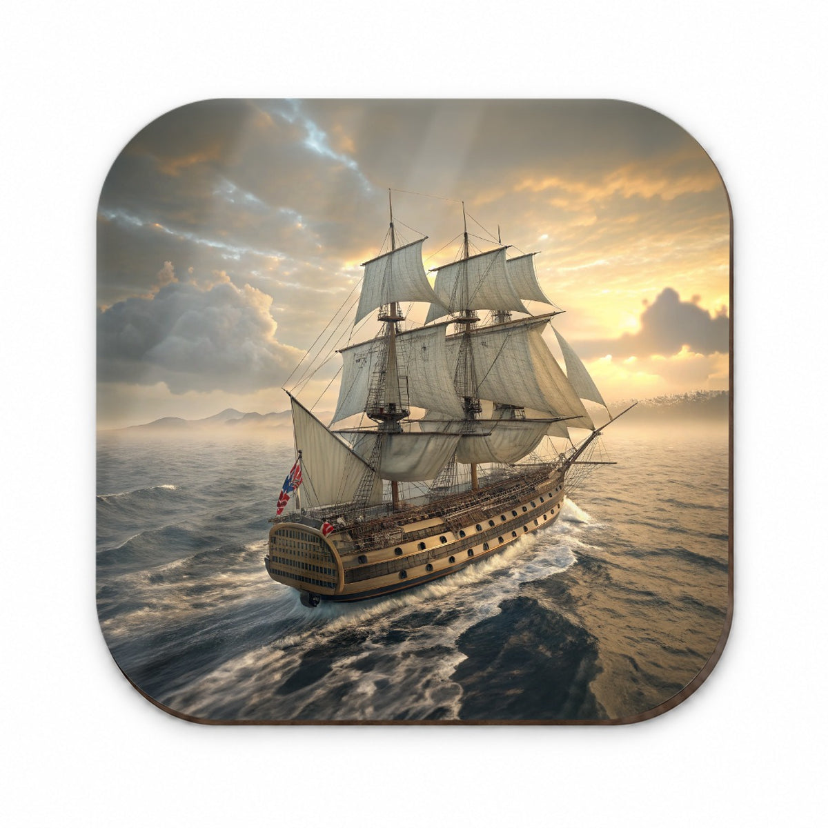 18th Century Warship Ship Of The Line At Sea Fridge Magnet