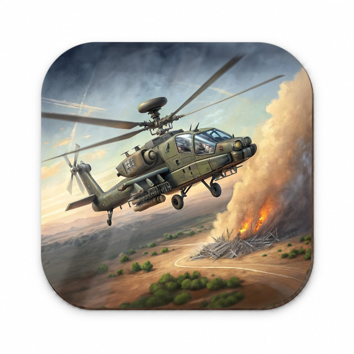 Apache AH-64 Attack Helicopter US Army Fridge Magnet