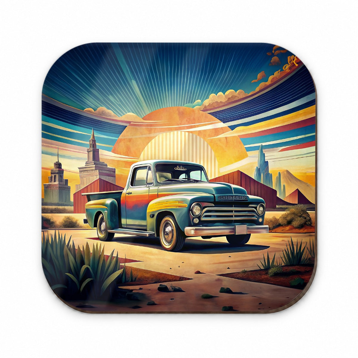 Classic Retro Truck Art Fridge Magnet