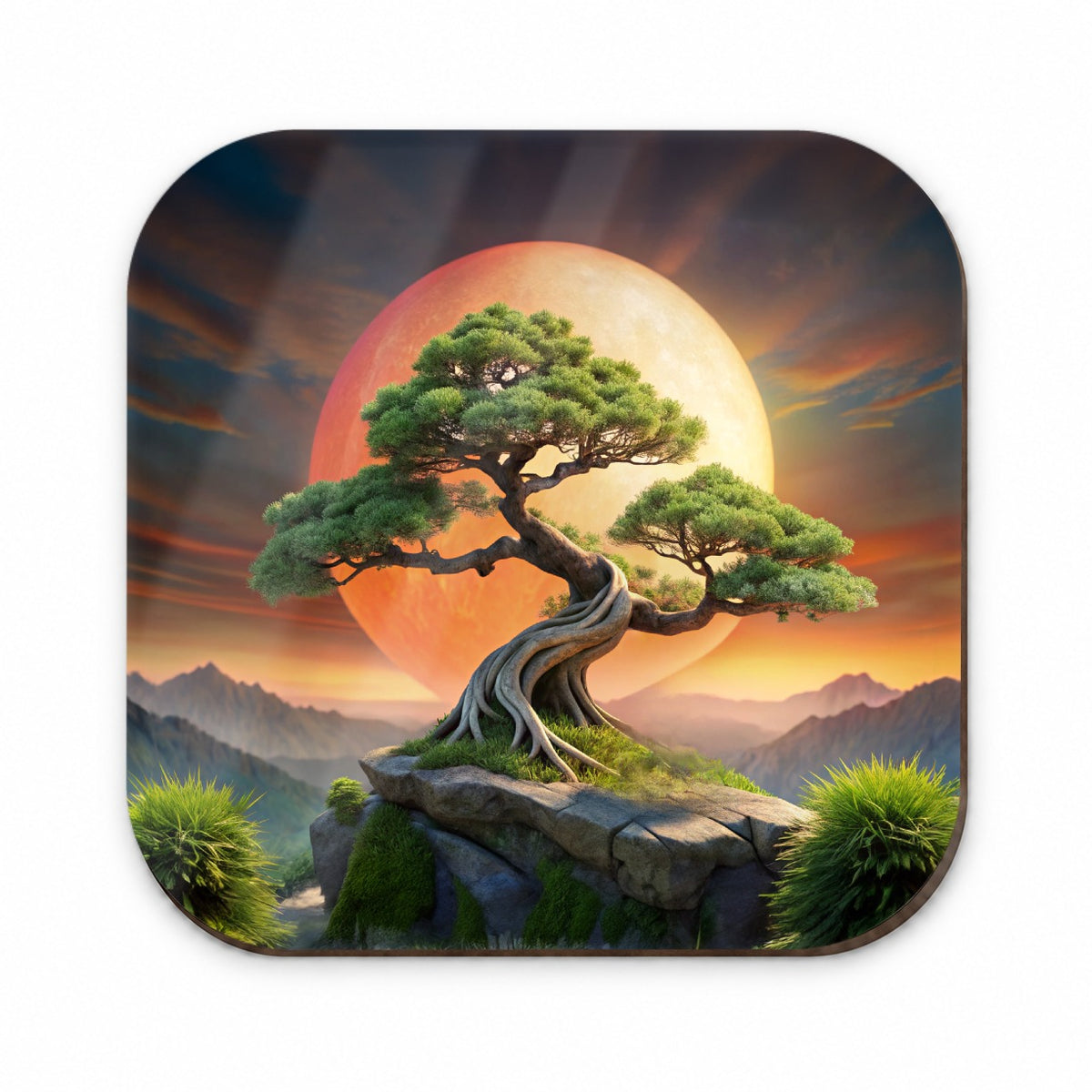 Japanese Bonsai Tree Landscape Fridge Magnet