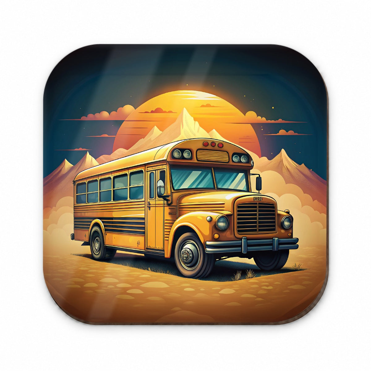 Retro Classic School Bus Fridge Magnet