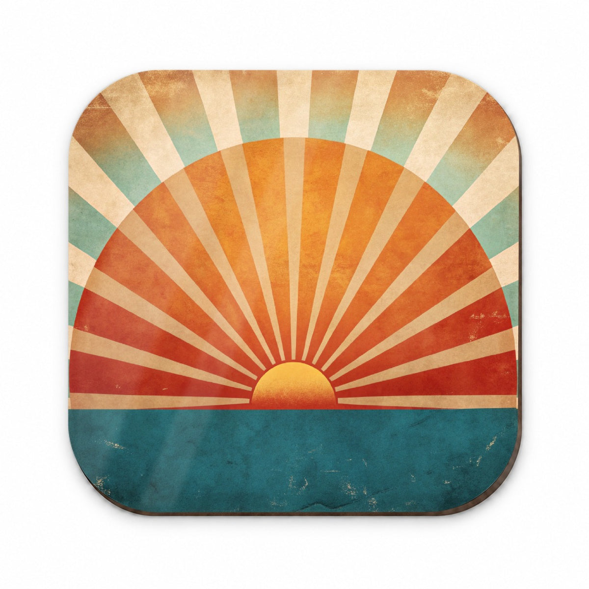 Retro Vintage Rising Sun Design Fridge Magnet
