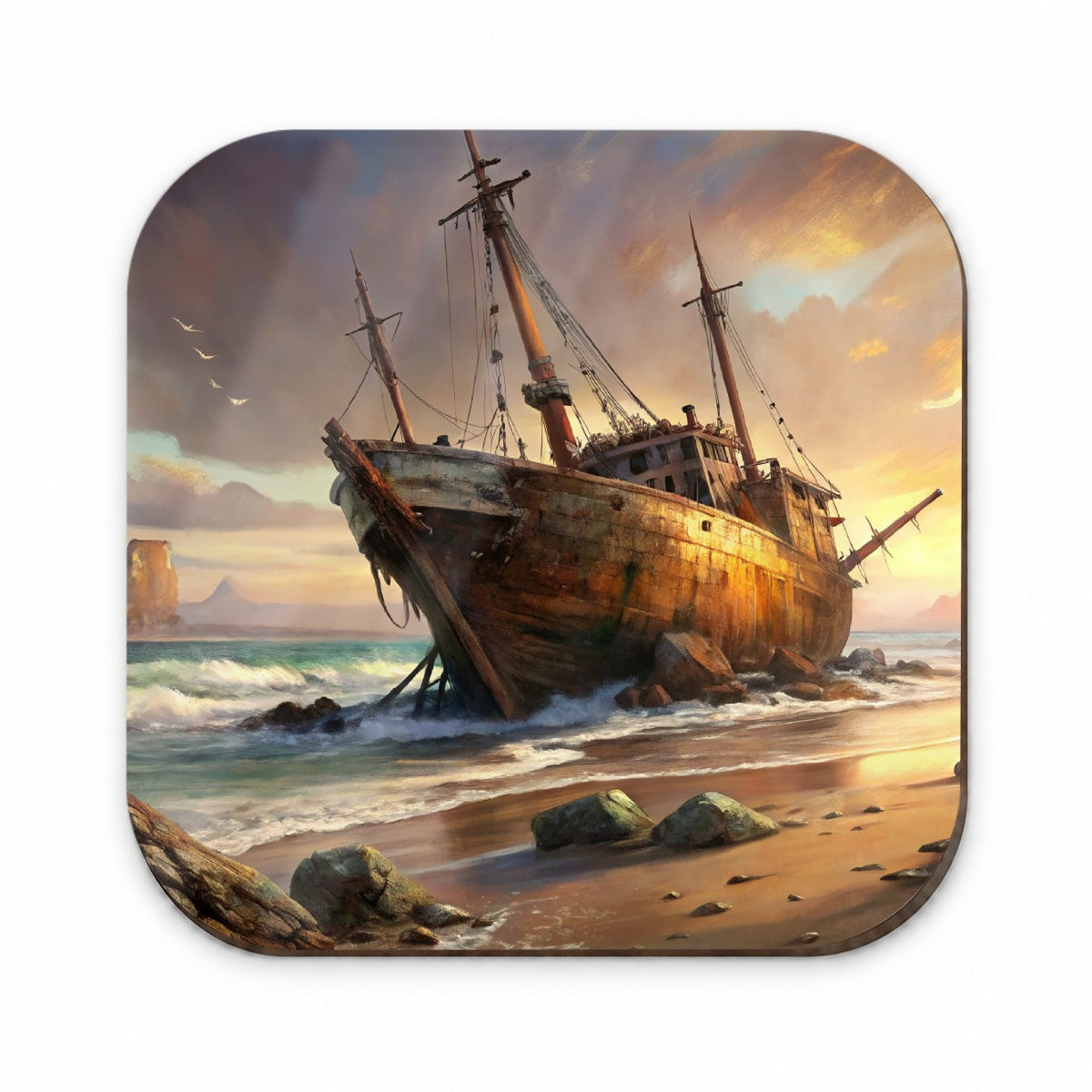 Shipwreck on the Beach Fridge Magnet