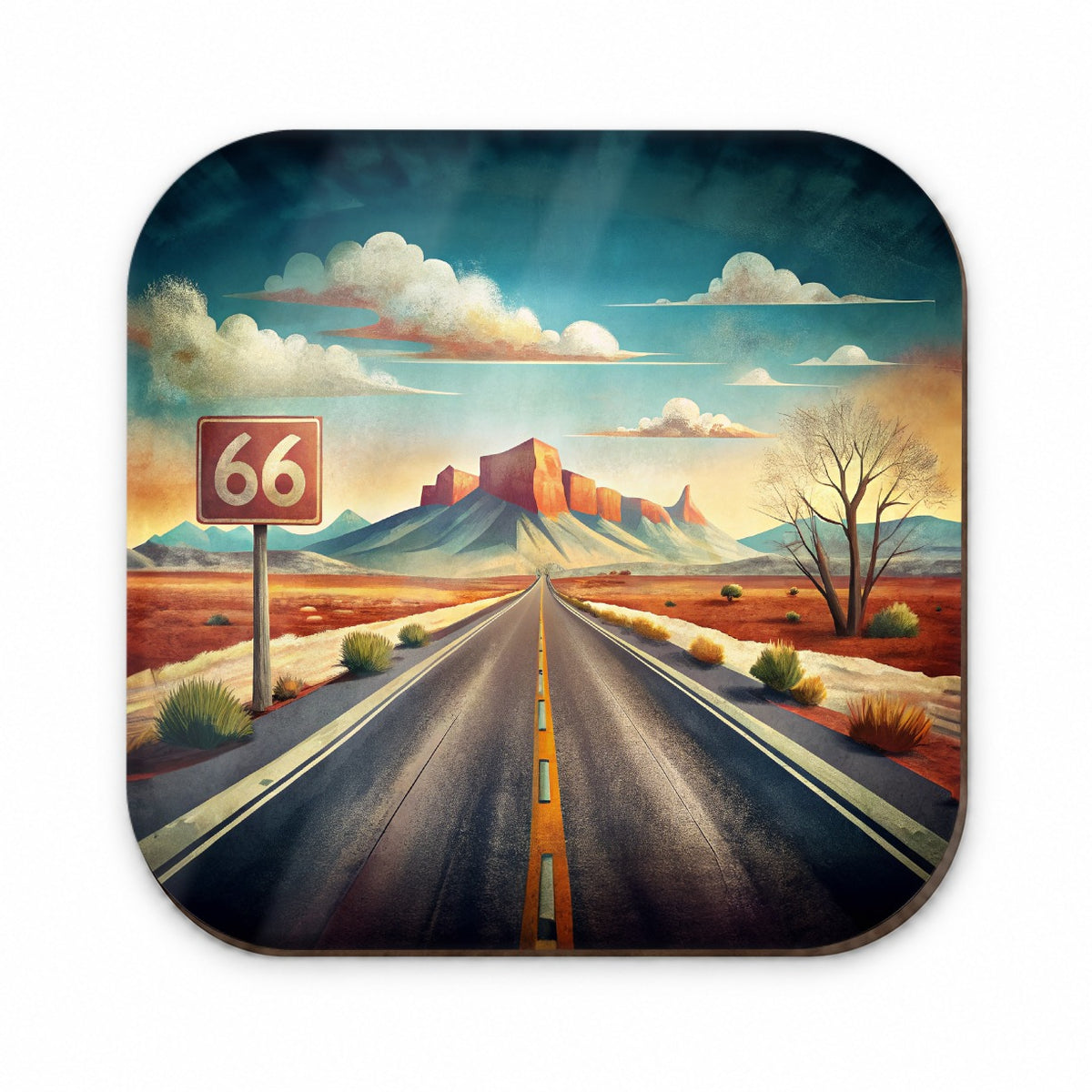 Southwest Highway Route 66 Art Fridge Magnet