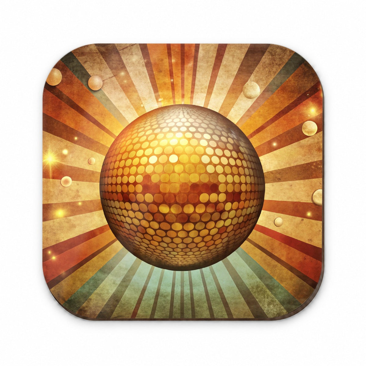 Vintage Retro Disco Ball Design Fridge Magnet