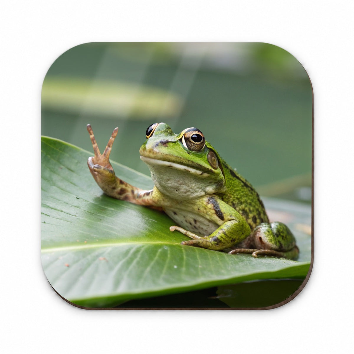 Frog Peace Sign Funny Fridge Magnet