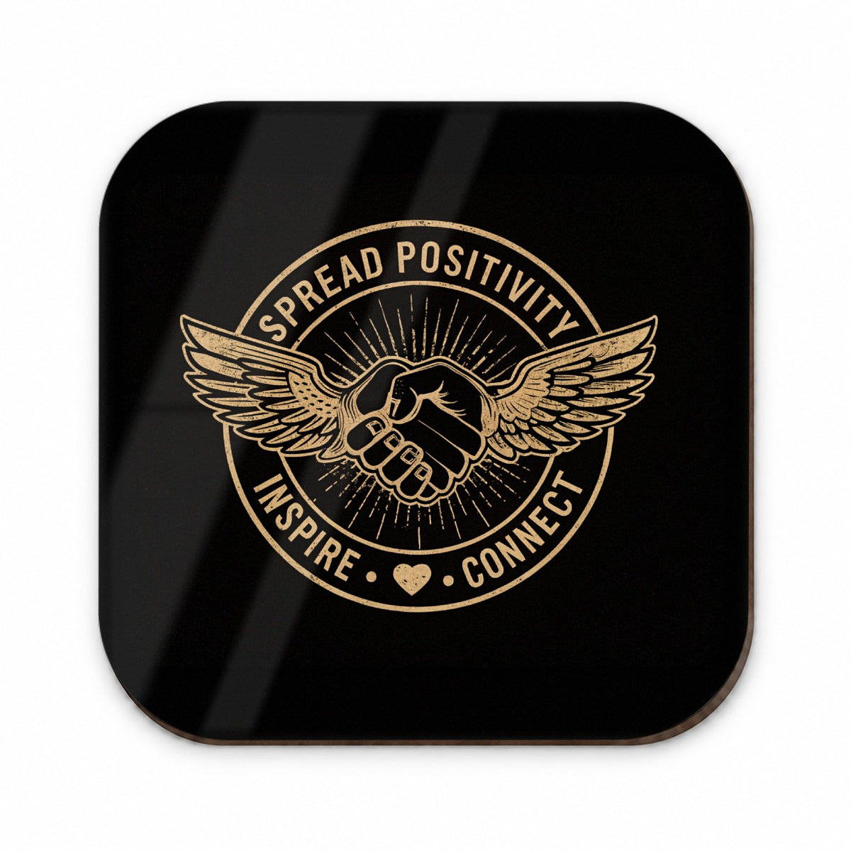 Spread Positivity Black Tan Fridge Magnet