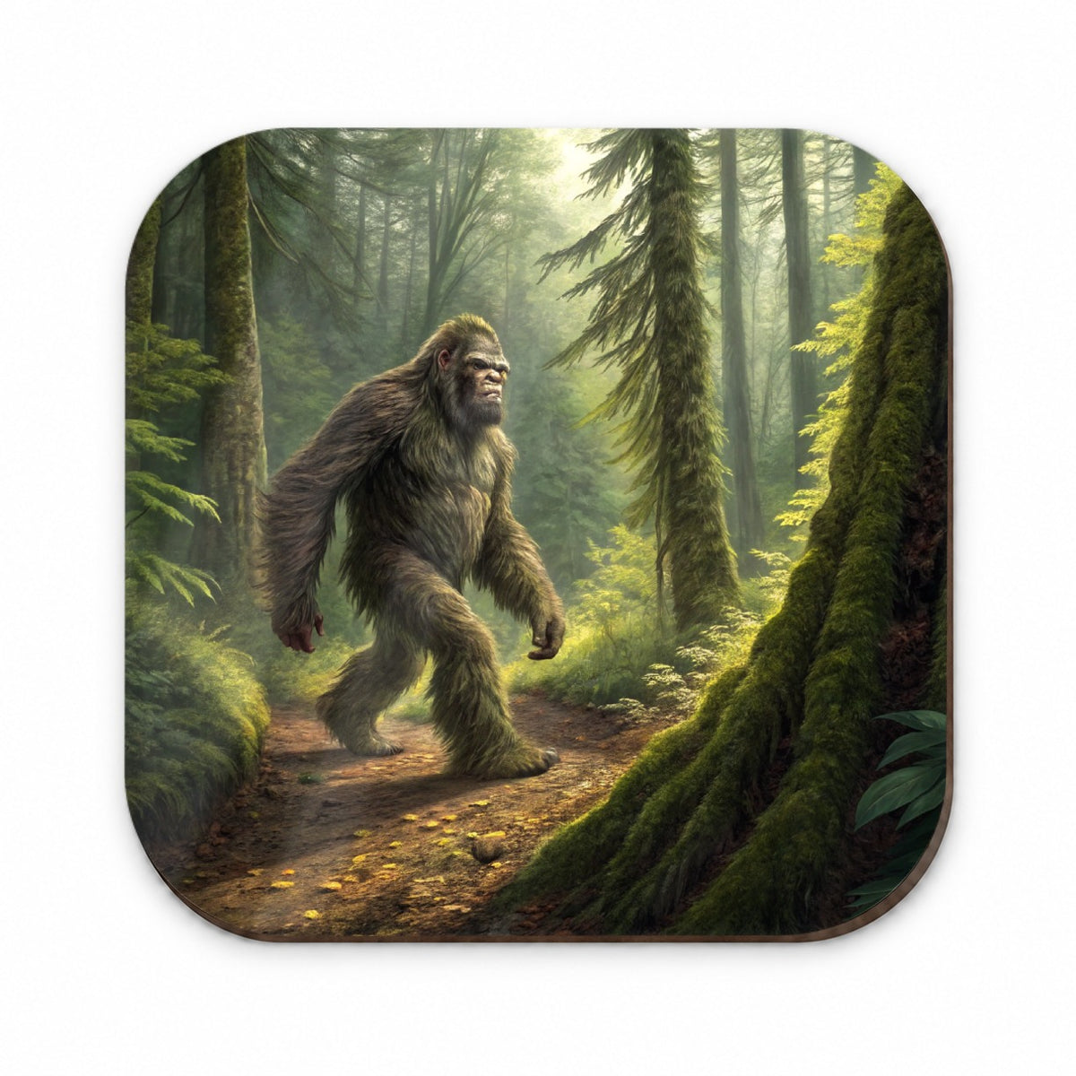 Bigfoot Hiking In Forest Fridge Magnet