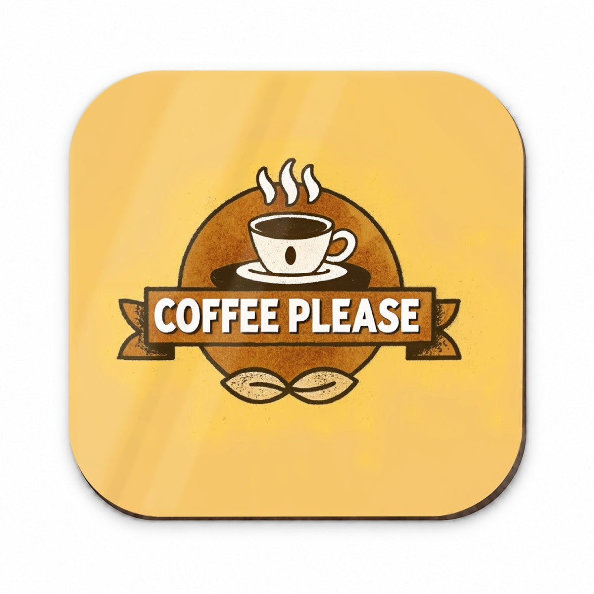Coffee Please Yellow Fridge Magnet