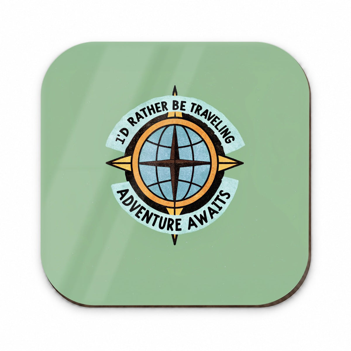 I'd Rather Be Traveling Adventure Fridge Magnet