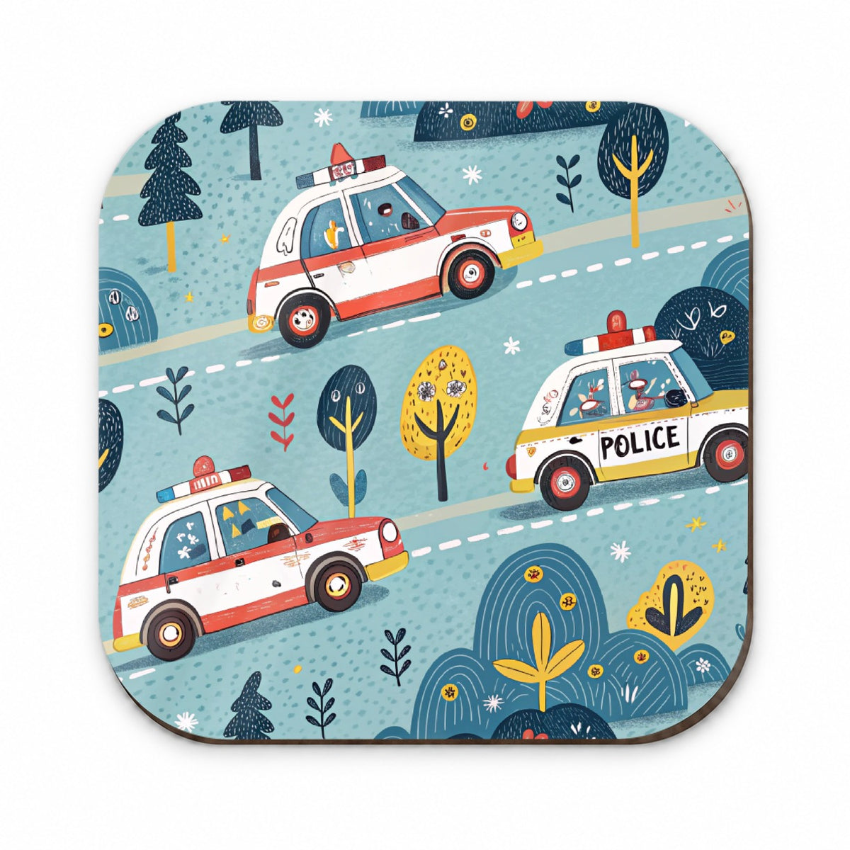 Police Cars Cute Fridge Magnet