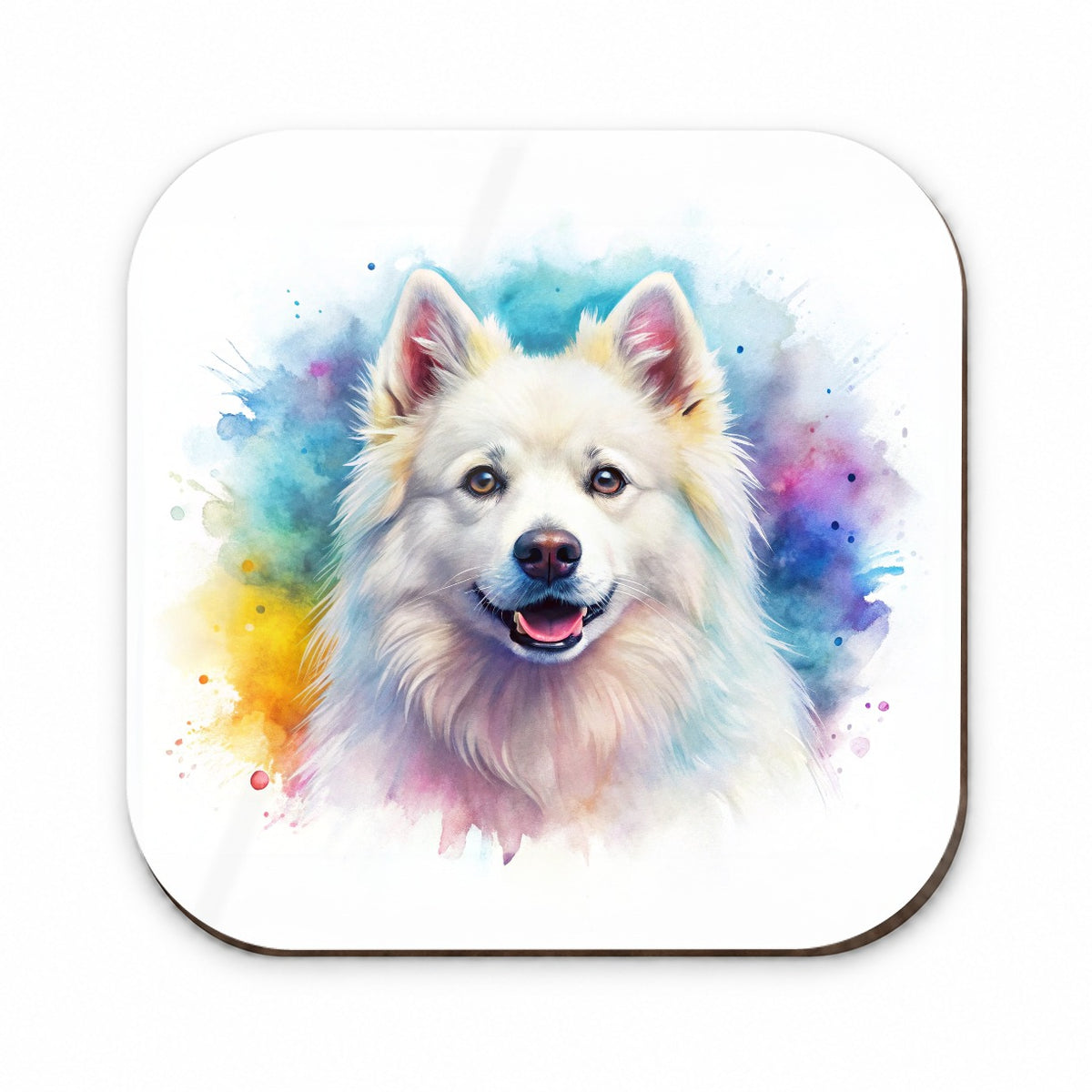 American Eskimo Dog Watercolor Style Fridge Magnet