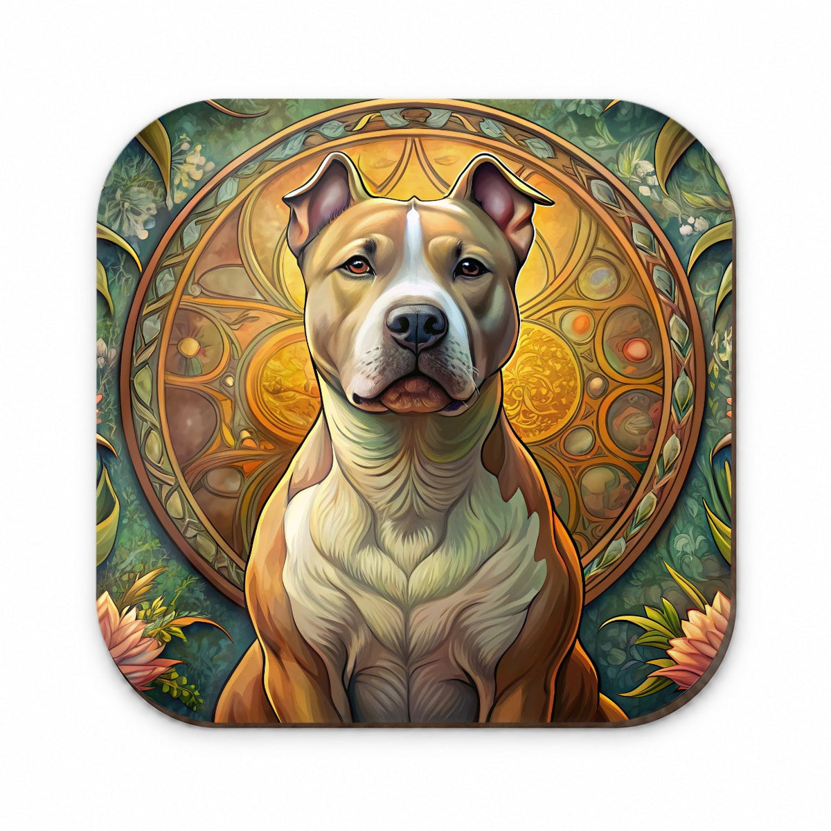 American Staffordshire Terrier Dog Art Nouveau Fridge Magnet
