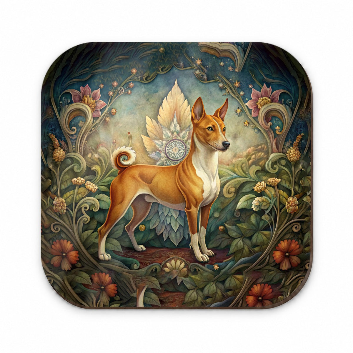 Basenji Dog Art Nouveau Fridge Magnet