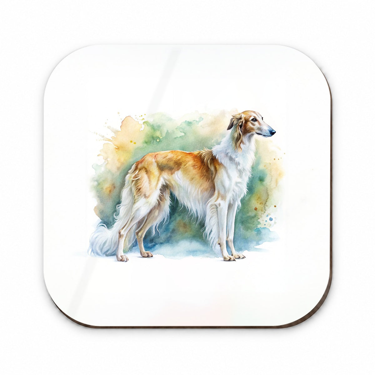 Borzoi Dog Watercolor Style Fridge Magnet