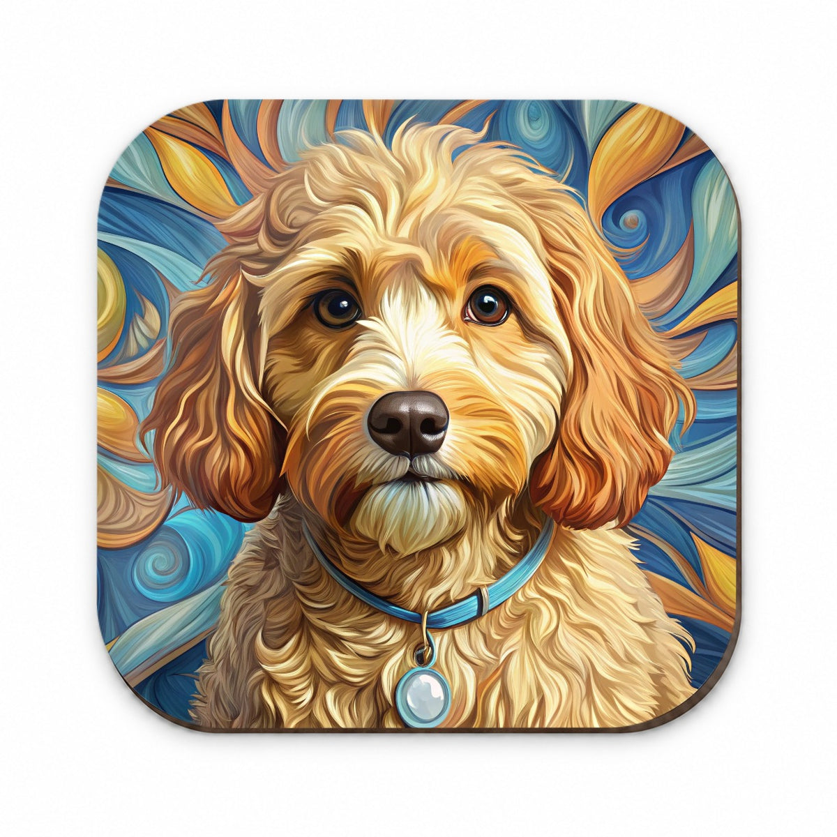 Cavapoo Dog Art Nouveau Fridge Magnet