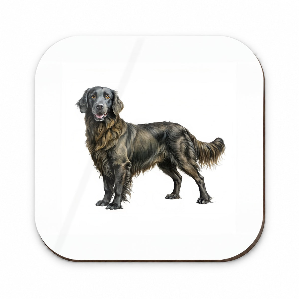 Flat Coated Retriever Dog Illustration Fridge Magnet