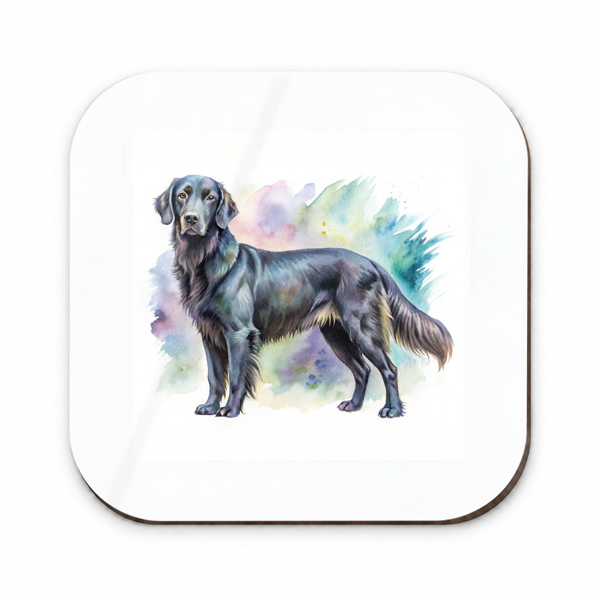 Flat Coated Retriever Dog Watercolor Style Fridge Magnet