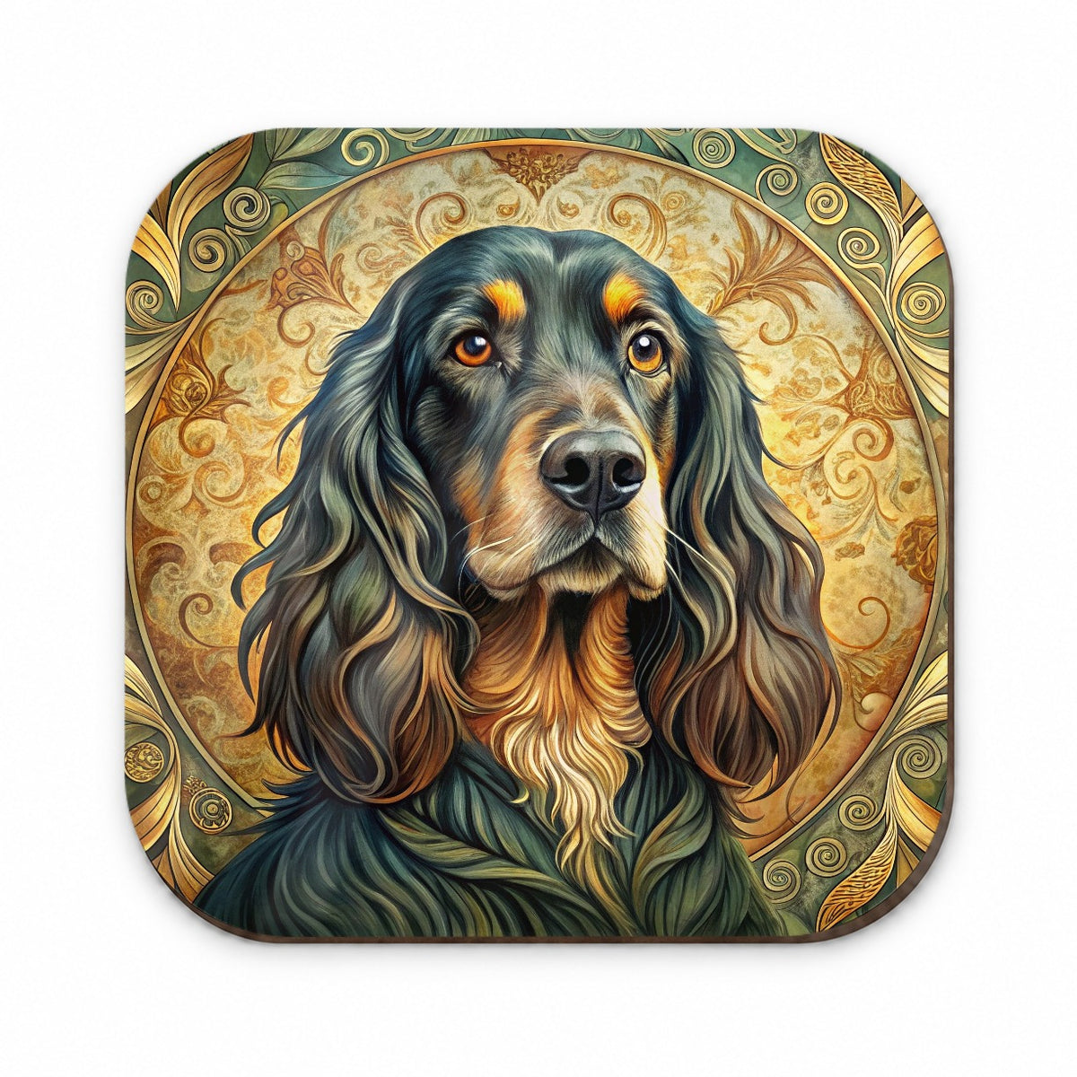 Gordon Setter Dog Art Nouveau Fridge Magnet