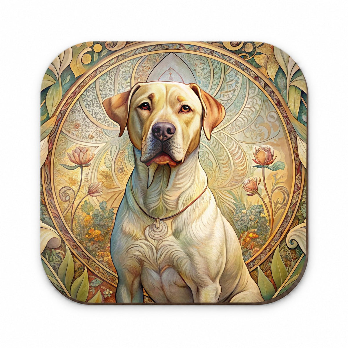 Labrabull Dog Art Nouveau Fridge Magnet