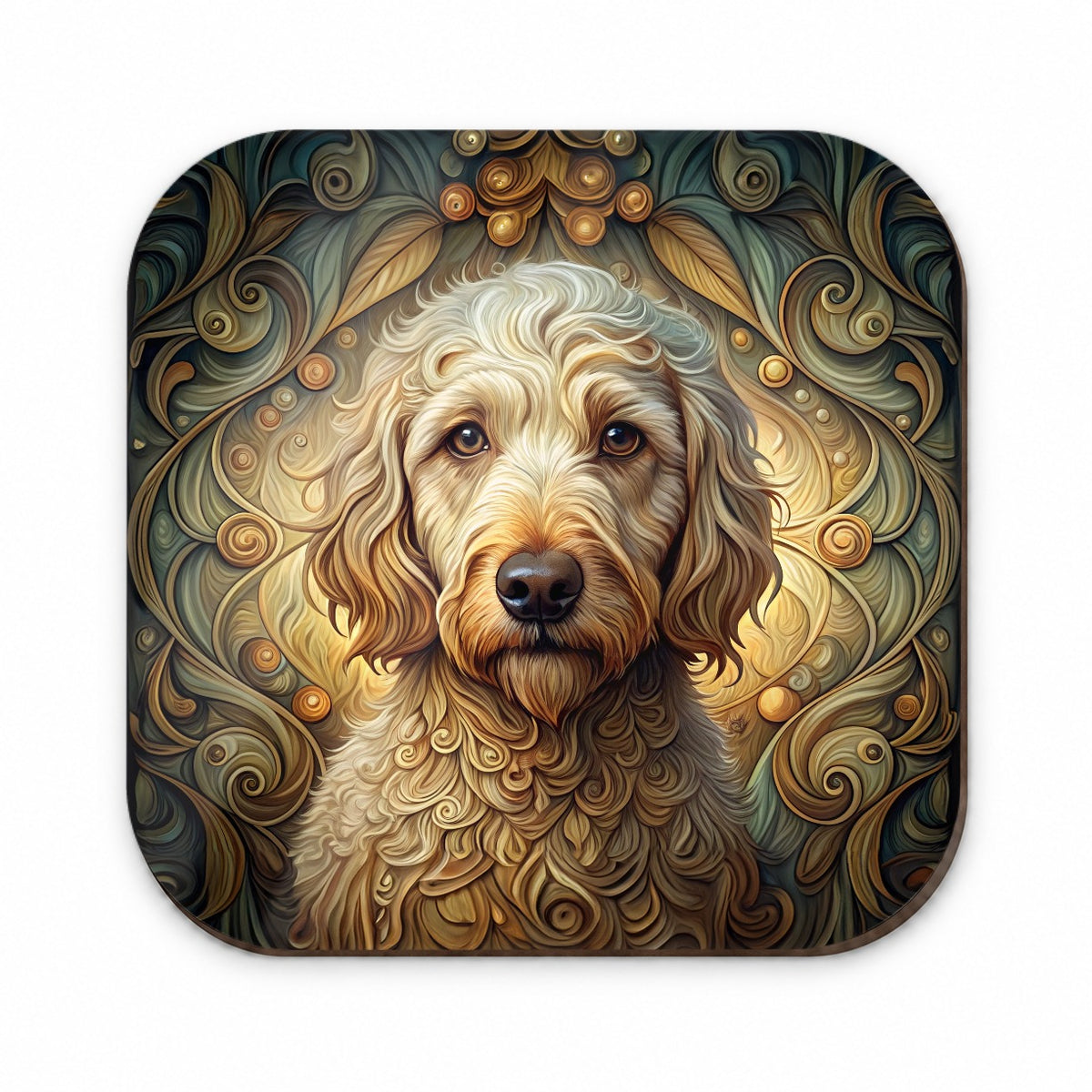 Labradoodle Dog Art Nouveau Fridge Magnet