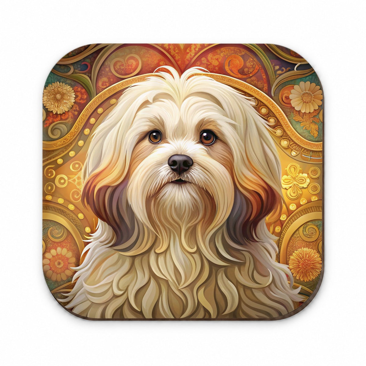Lhasa Apso Dog Art Nouveau Fridge Magnet