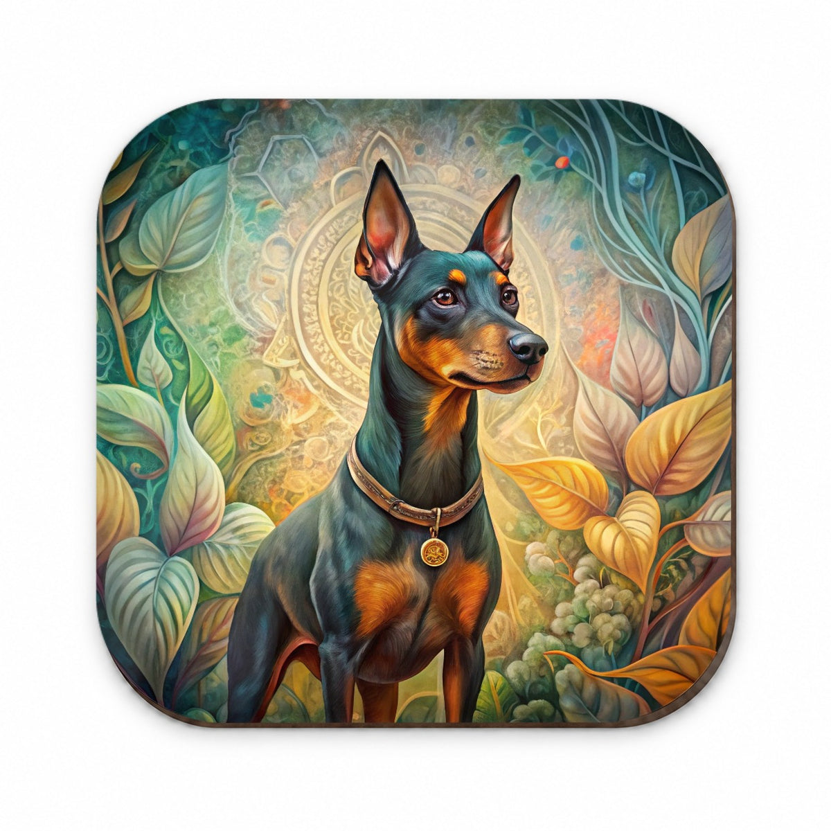 Manchester Terrier Dog Art Nouveau Fridge Magnet
