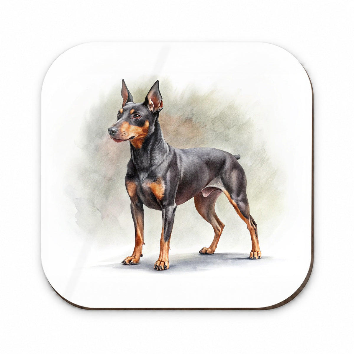 Manchester Terrier Dog Illustration Fridge Magnet