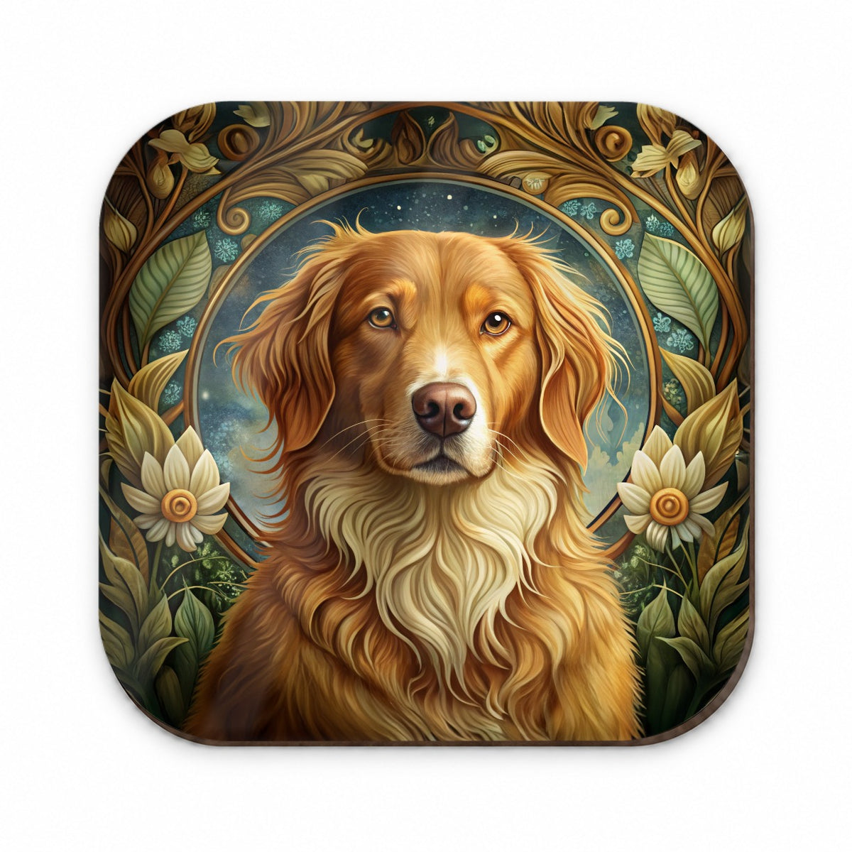 Nova Scotia Duck Tolling Retriever Dog Art Nouveau Fridge Magnet