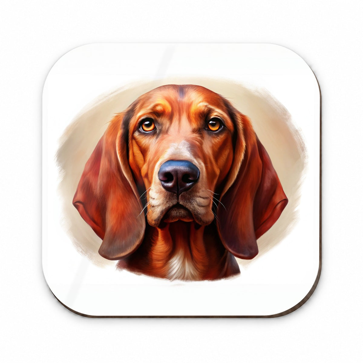 Redbone Coonhound Dog Illustration Fridge Magnet