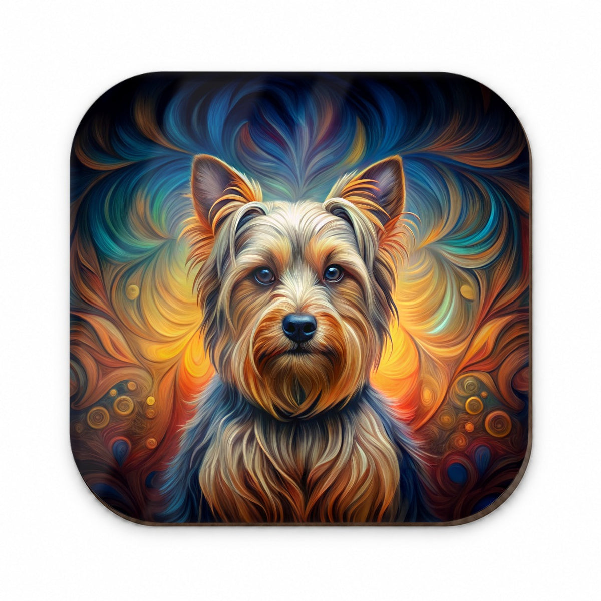Silky Terrier Dog Art Nouveau Fridge Magnet