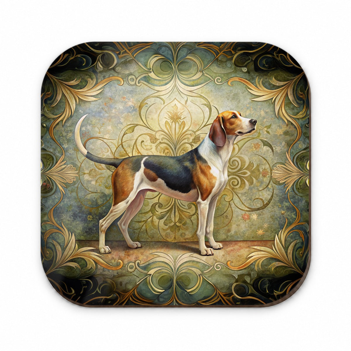 Treeing Walker Coonhound Dog Art Nouveau Fridge Magnet