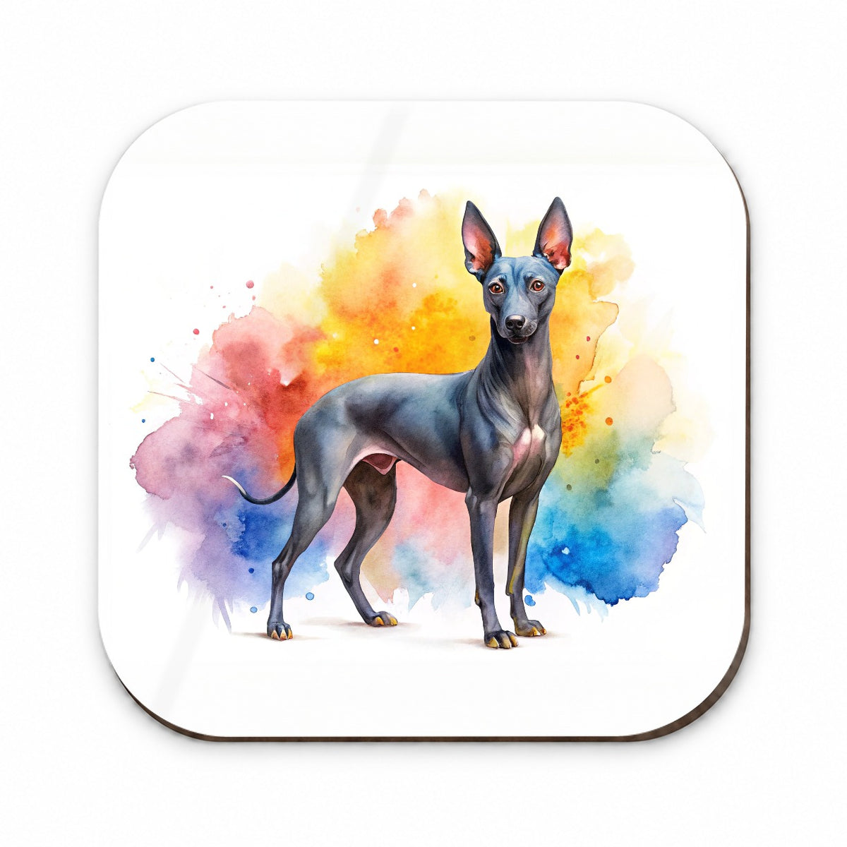 Xoloitzcuintli Xolo Mexican Hairless Dog Watercolor Style Fridge Magnet
