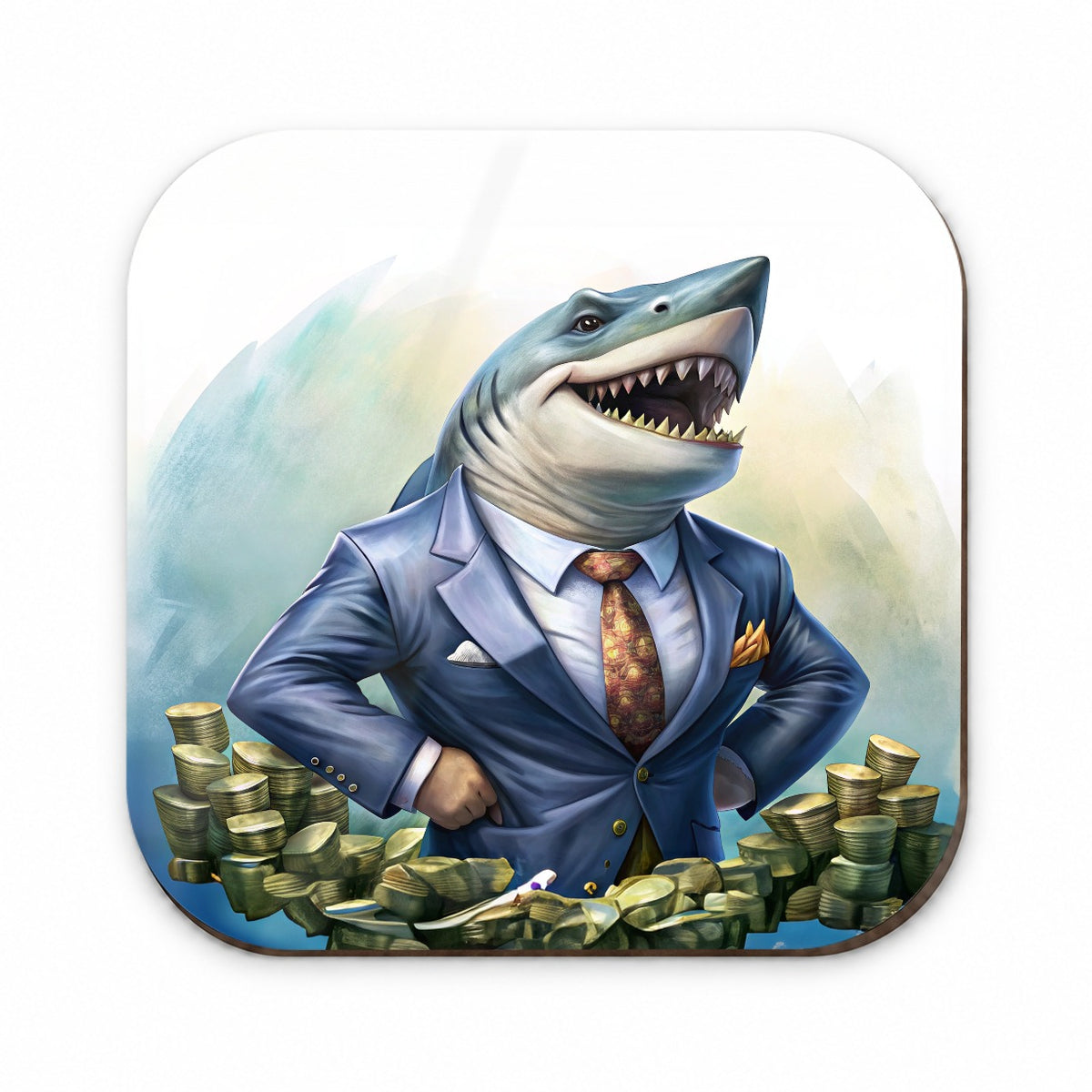 Funny Business Loan Shark Wearing A Suit With Money Fridge Magnet